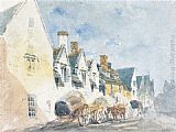 Thomas Girtin Famous Paintings - Street in Weymouth, Dorset